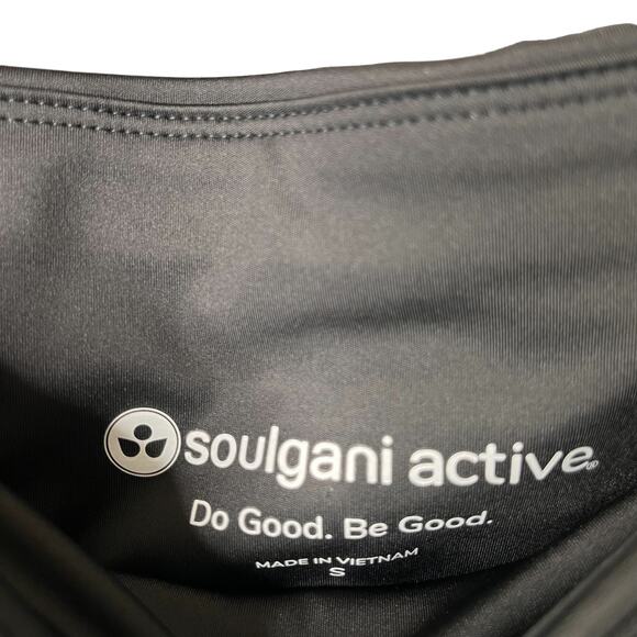 Soulgani Active Womens Pull On Leggings Stretch Ankle Silver Purple Size Small - Picture 3 of 7